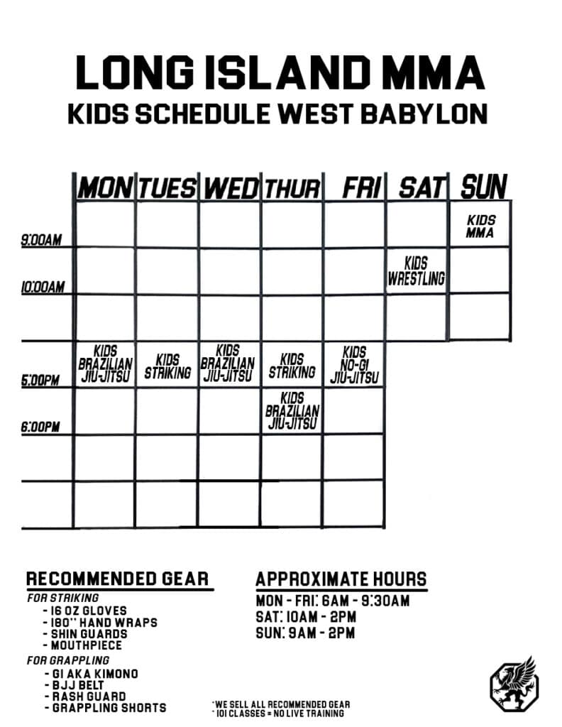 March & April Kids Schedule 2024